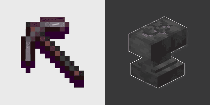 Pickaxe Anvil custom cursor pack preview for Chrome, Edge and Windows