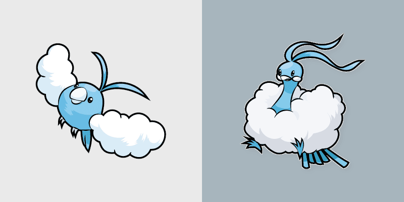 Swablu and Altaria custom cursor pack preview for Chrome, Edge and Windows