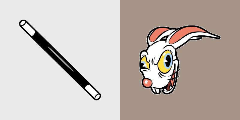 Cuphead's custom cursor pack preview for Chrome, Edge and Windows