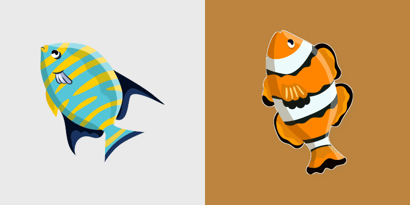 Exotic Fish custom cursor pack preview for Chrome, Edge and Windows