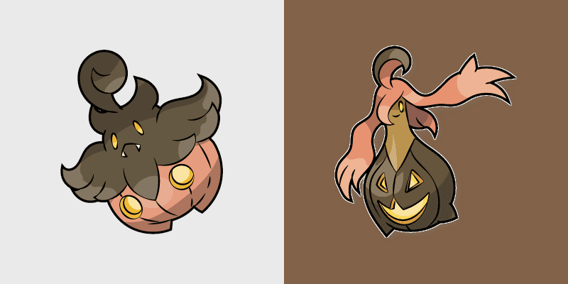 Pumpkaboo and Gourgeist custom cursor pack preview for Chrome, Edge and Windows