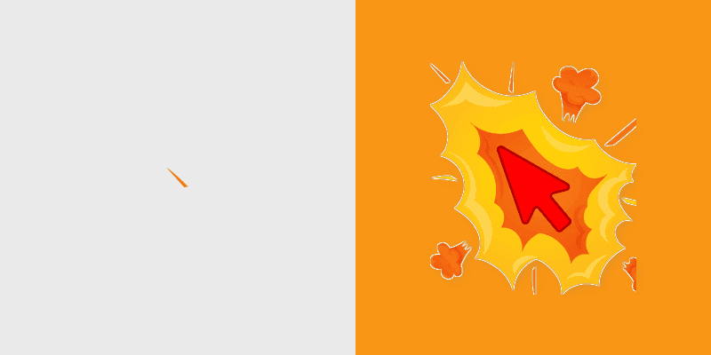 Explosive Prank Cursors custom cursor pack preview for Chrome, Edge and Windows