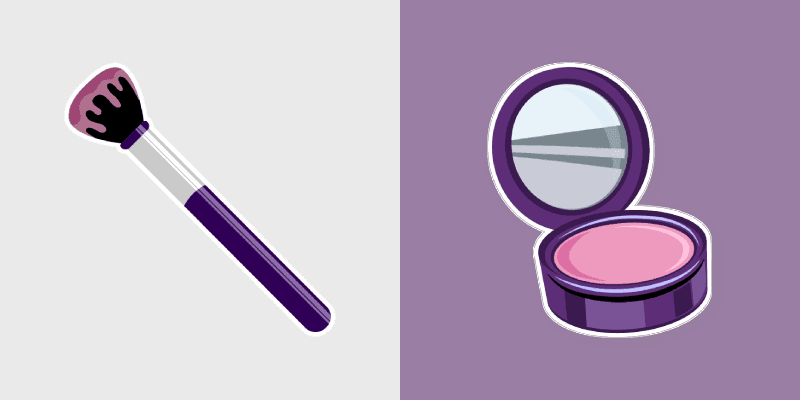 Makeup Brush custom cursor pack preview for Chrome, Edge and Windows