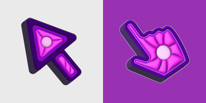 Fun Cute custom cursor pack preview for Chrome, Edge and Windows