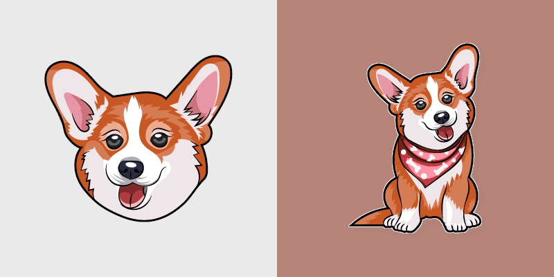 Pembroke Corgi custom cursor pack preview for Chrome, Edge and Windows