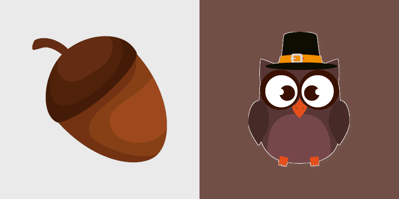 Owl Acorn custom cursor pack preview for Chrome, Edge and Windows
