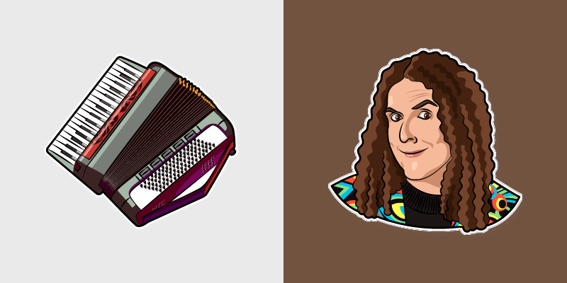 Weird Al Yankovic custom cursor pack preview for Chrome, Edge and Windows