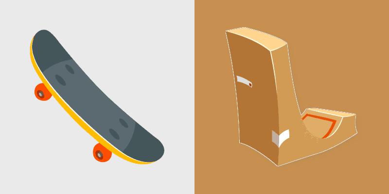 Skateboard custom cursor pack preview for Chrome, Edge and Windows