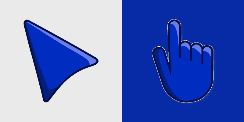 Persian Blue custom cursor pack preview for Chrome, Edge and Windows