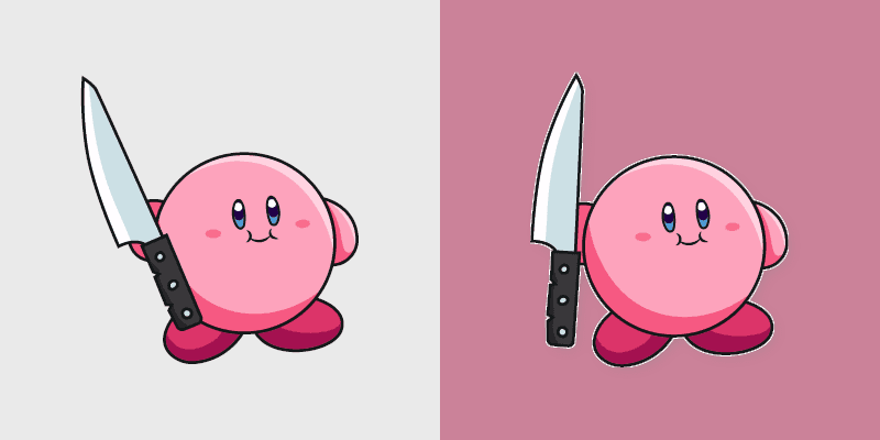 Kirby Knife Meme custom cursor pack preview for Chrome, Edge and Windows