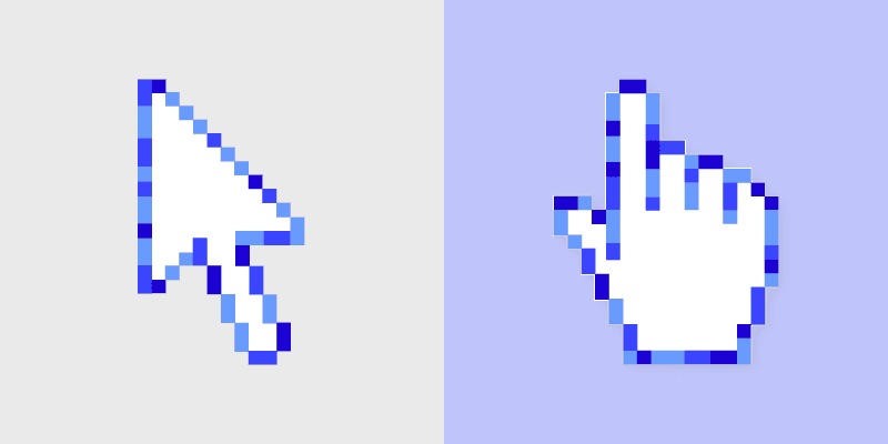 Minimal Blue Delight custom cursor pack preview for Chrome, Edge and Windows