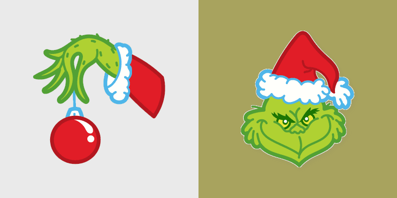 Grinch custom cursor pack preview for Chrome, Edge and Windows