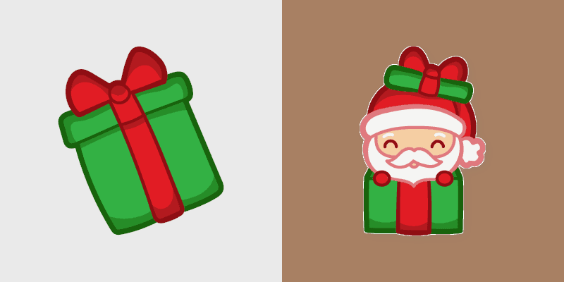 Cute Santa custom cursor pack preview for Chrome, Edge and Windows