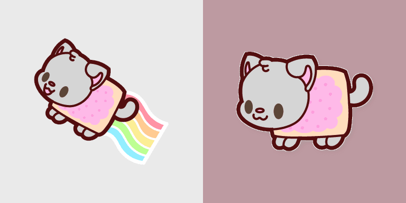 Cute Cursor Nyan Cat custom cursor pack preview for Chrome, Edge and Windows