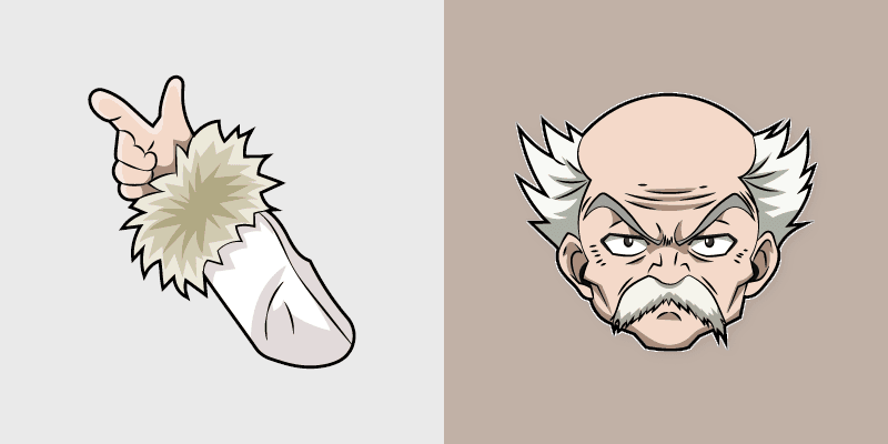 Cute Cursor - Fairy Tail Makarov Dreyar Pack custom cursor pack preview for Chrome, Edge and Windows