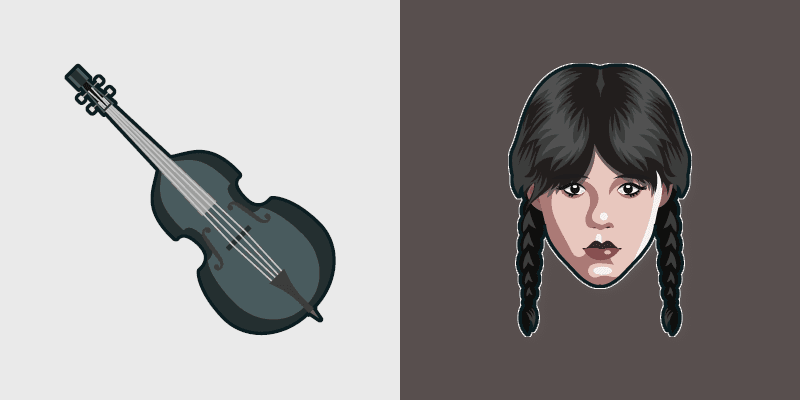 Wednesday Addams custom cursor pack preview for Chrome, Edge and Windows