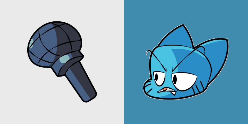 Gumball Watterson custom cursor pack preview for Chrome, Edge and Windows
