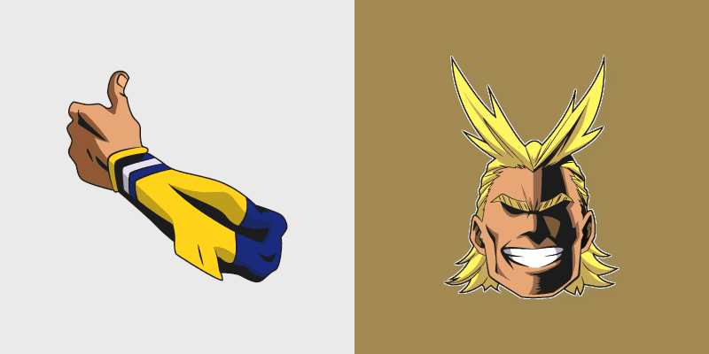 All Might custom cursor pack preview for Chrome, Edge and Windows