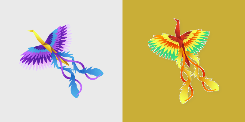 Origami Firebirds custom cursor pack preview for Chrome, Edge and Windows