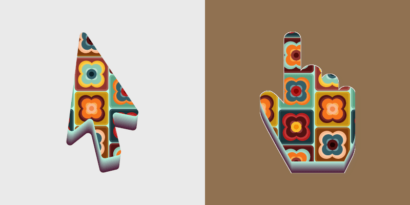 Vintage Vibes custom cursor pack preview for Chrome, Edge and Windows