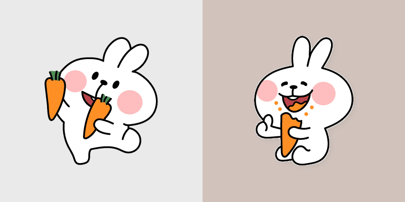 Spoiled Rabbit And Carrot custom cursor pack preview for Chrome, Edge and Windows