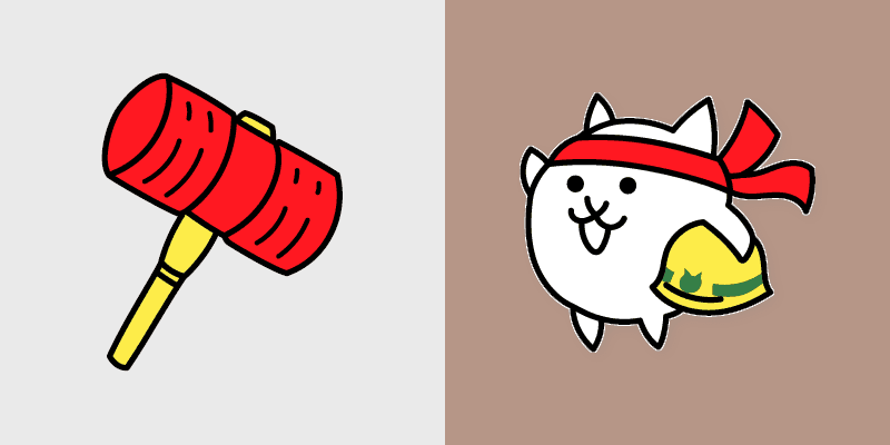 Battle Cats Mallet Cat custom cursor pack preview for Chrome, Edge and Windows