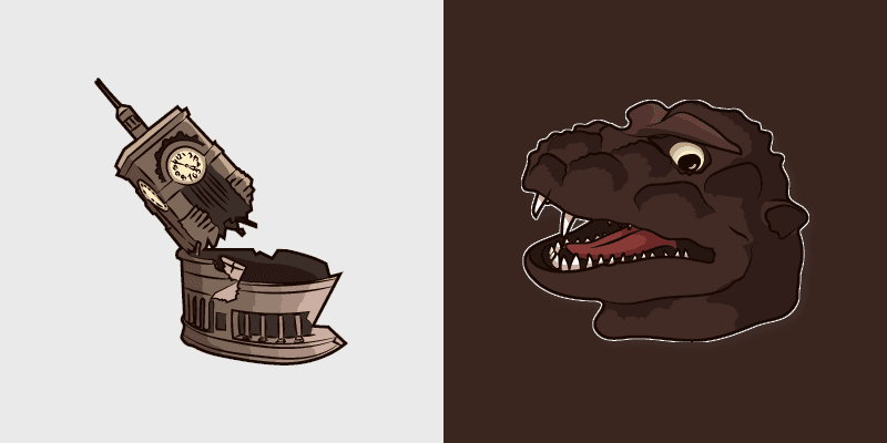 Godzilla custom cursor pack preview for Chrome, Edge and Windows