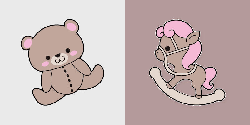 Bear Pony custom cursor pack preview for Chrome, Edge and Windows