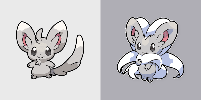 Minccino and Cinccino custom cursor pack preview for Chrome, Edge and Windows