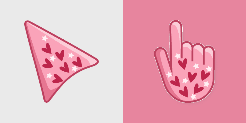 Custom Cursor Love Pack preview for Chrome, Edge and Windows