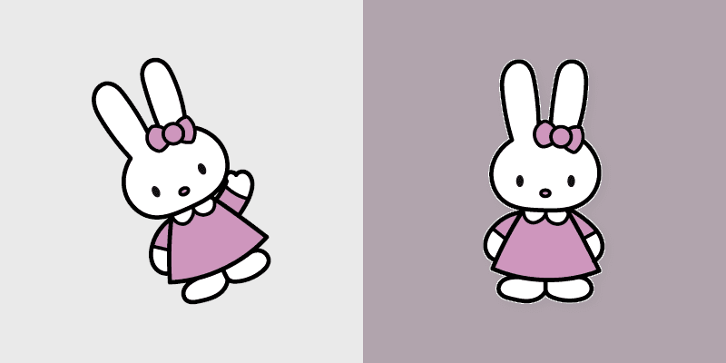 Cathy Bunny custom cursor pack preview for Chrome, Edge and Windows