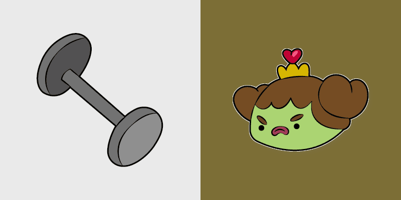 Muscle Princess custom cursor pack preview for Chrome, Edge and Windows