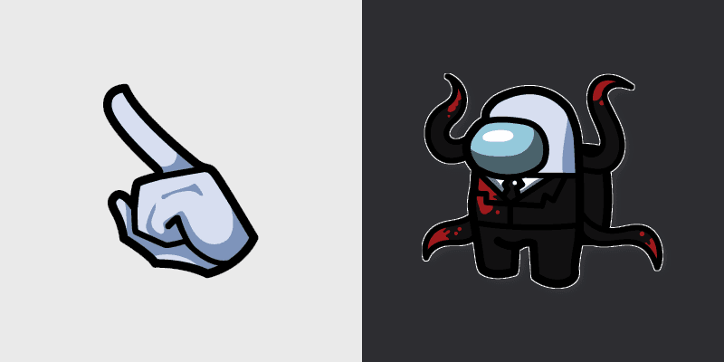 Slenderman Crewmate custom cursor pack preview for Chrome, Edge and Windows