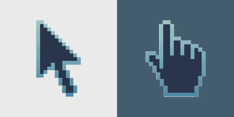 Blue Ocean Pixel custom cursor pack preview for Chrome, Edge and Windows