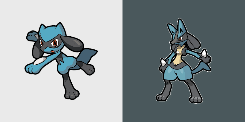 Riolu and Lucario custom cursor pack preview for Chrome, Edge and Windows
