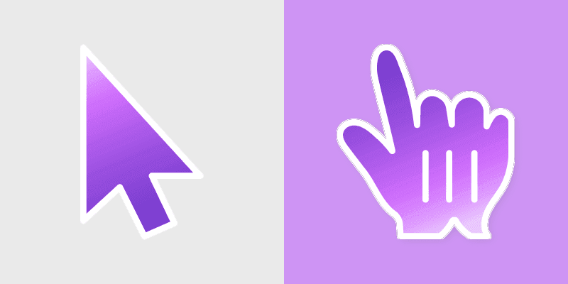 Calming Purple custom cursor pack preview for Chrome, Edge and Windows