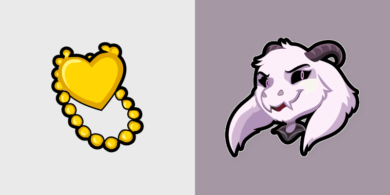 Asriel Hyperdeath custom cursor pack preview for Chrome, Edge and Windows