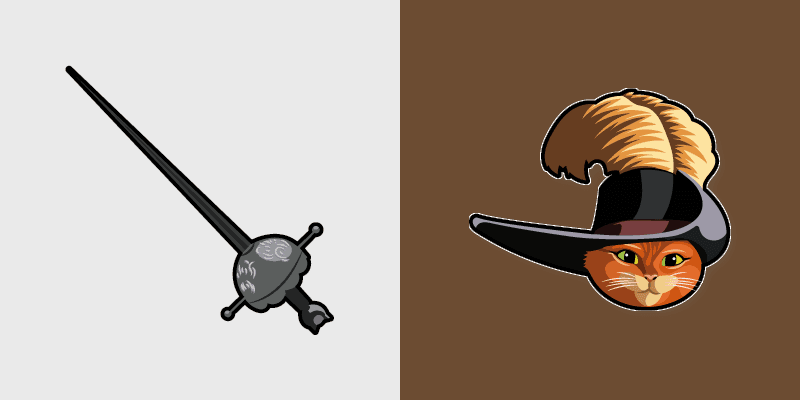 Puss in Boots custom cursor pack preview for Chrome, Edge and Windows