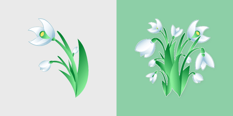 Snowdrop custom cursor pack preview for Chrome, Edge and Windows