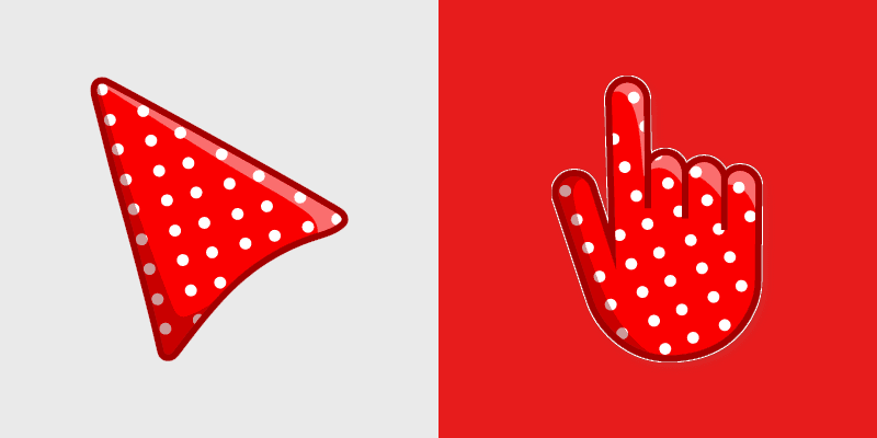 Polka Dot Pizzazz custom cursor pack preview for Chrome, Edge and Windows