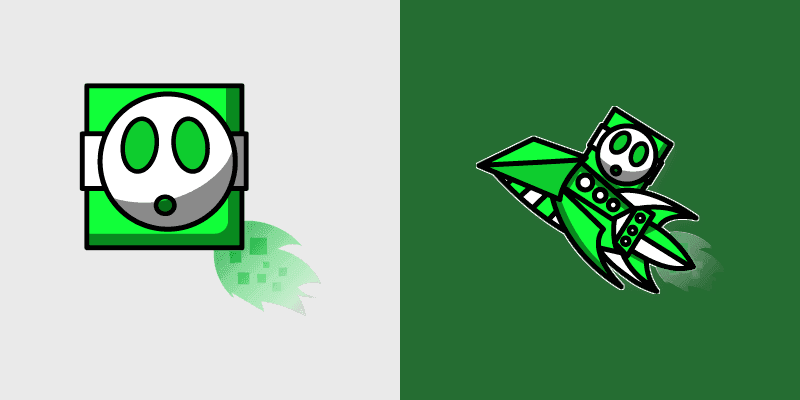 Cursor for Geometry Dash custom cursor pack preview for Chrome, Edge and Windows