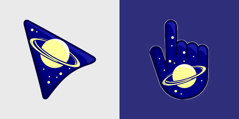 Galactic custom cursor pack preview for Chrome, Edge and Windows