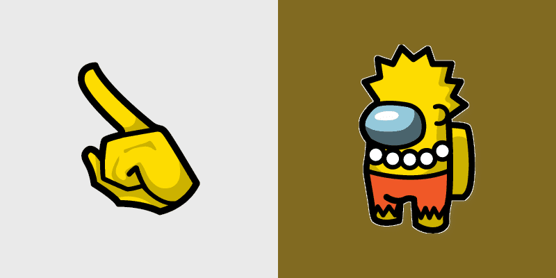 Lisa Simpson Crewmate custom cursor pack preview for Chrome, Edge and Windows