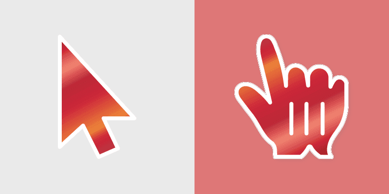 Apple Gradient custom cursor pack preview for Chrome, Edge and Windows