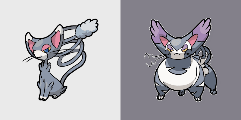 Glameow and Purugly custom cursor pack preview for Chrome, Edge and Windows