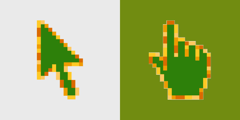 Tangerine Tree custom cursor pack preview for Chrome, Edge and Windows