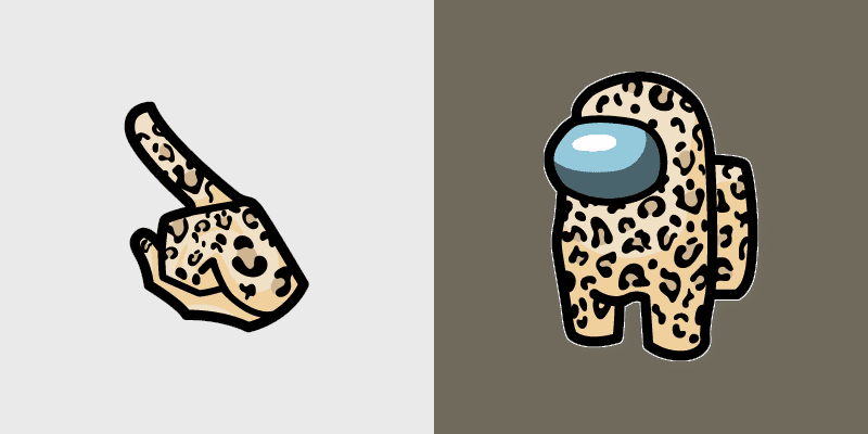Leopard Art Crewmate custom cursor pack preview for Chrome, Edge and Windows