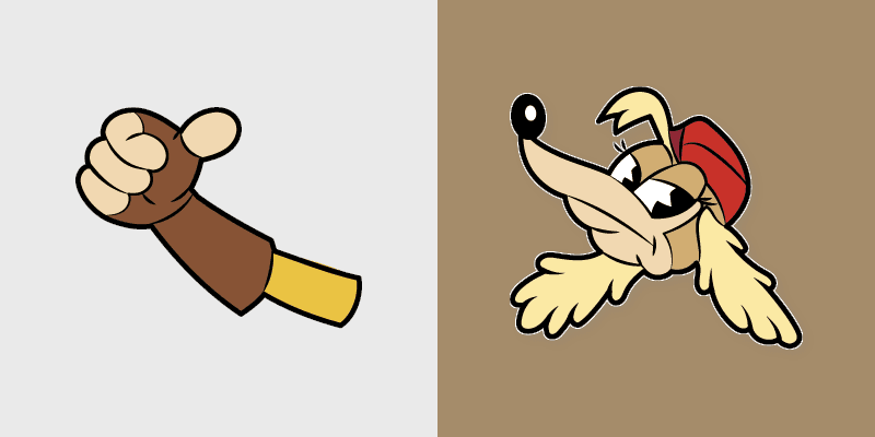 Cuphead Pilot Saluki custom cursor pack preview for Chrome, Edge and Windows