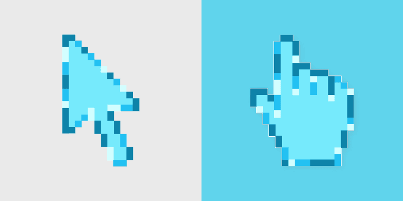 Blue Macaron custom cursor pack preview for Chrome, Edge and Windows