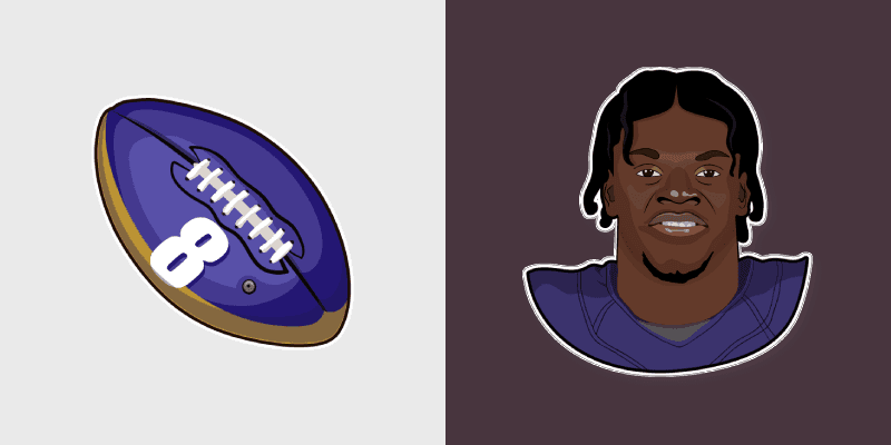 Lamar Jackson custom cursor pack preview for Chrome, Edge and Windows